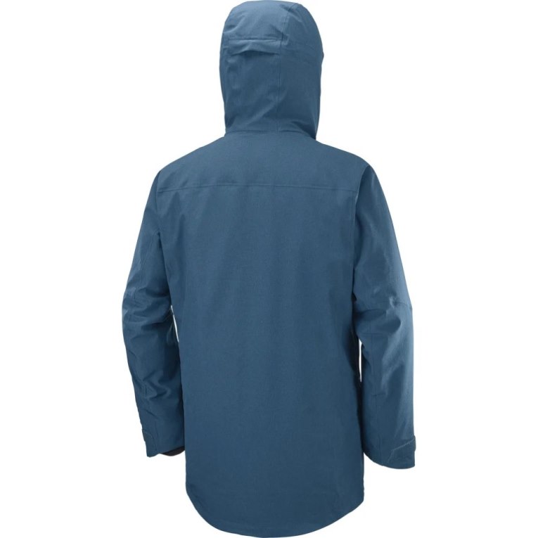 Chaquetas De Esquí Salomon Stance Cargo Insulated Encapuchado Hombre Azules | MX WNIV516